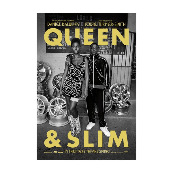 Queen & Slim Movie Poster Glossy High Quality Print Photo Art Daniel Kaluuya Jodie Turner-Smith Sizes 8x10 11x17 16x20 22x28 24x36 27x40 #1