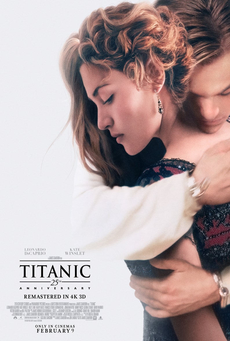 Titanic Movie Poster 25th Anniversary Quality Glossy Print Etsy