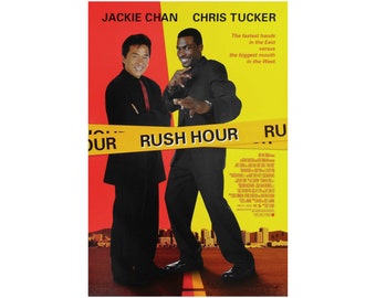 Rush Hour Movie Poster High Quality Glossy Print Photo Wall Art Jackie Chan, Chris Tucker Sizes 8x10 11x17 16x20 22x28 24x36 27x40