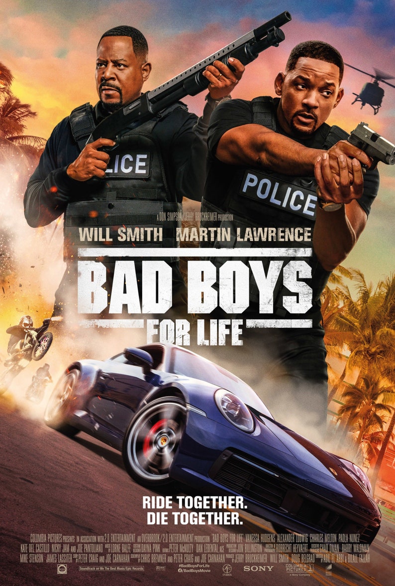 Bad Boys for Life Movie Poster Glossy High Quality Print Photo Will Smith Martin Lawrence Hudgens Size 8x10 11x17 16x20 22x28 24x36 27x40 2 image 2