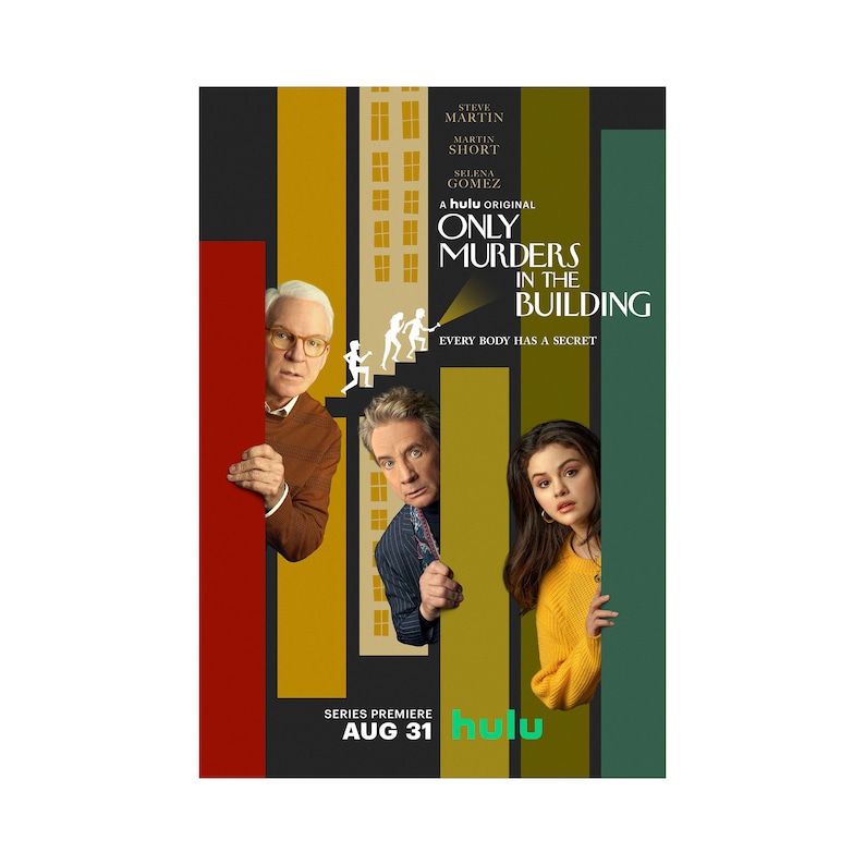 Only Murders in the Building TV Movie Poster Glossy Print Photo Wall Art Steve Martin Selena Gomez Sizes 8x10 11x17 16x20 22x28 24x36 27x40 image 1