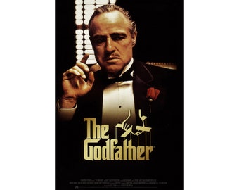 The Godfather Movie Poster Quality Glossy Print Photo Wall Art Marlon Brando Al Pacino James Caan Sizes 8x10 11x17 16x20 22x28 24x36 27x40