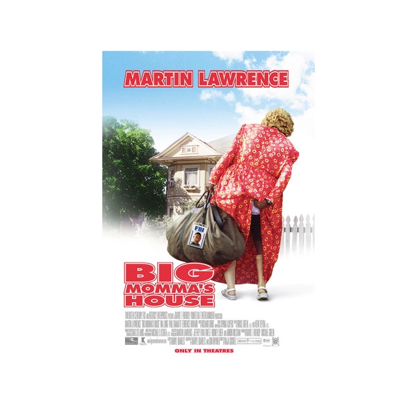 Big Momma's House Movie Poster High Quality Glossy Print Photo Wall Art Martin Lawrence, Nia Long Sizes 8x10 11x17 16x20 22x28 24x36 27x40