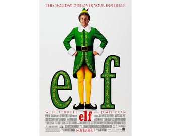 Elf Movie Poster Quality Glossy Print Photo Wall Art Christmas Will Ferrell James Caan Sizes 8x10 11x17 16x20 22x28 24x36 27x40