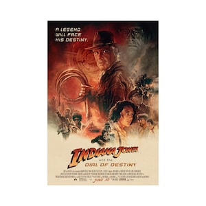 Indiana Jones and the Dial of Destiny Movie Poster Quality Glossy Print Photo Art Harrison Ford Size 8x10 11x17 16x20 22x28 24x36 27x40 #2
