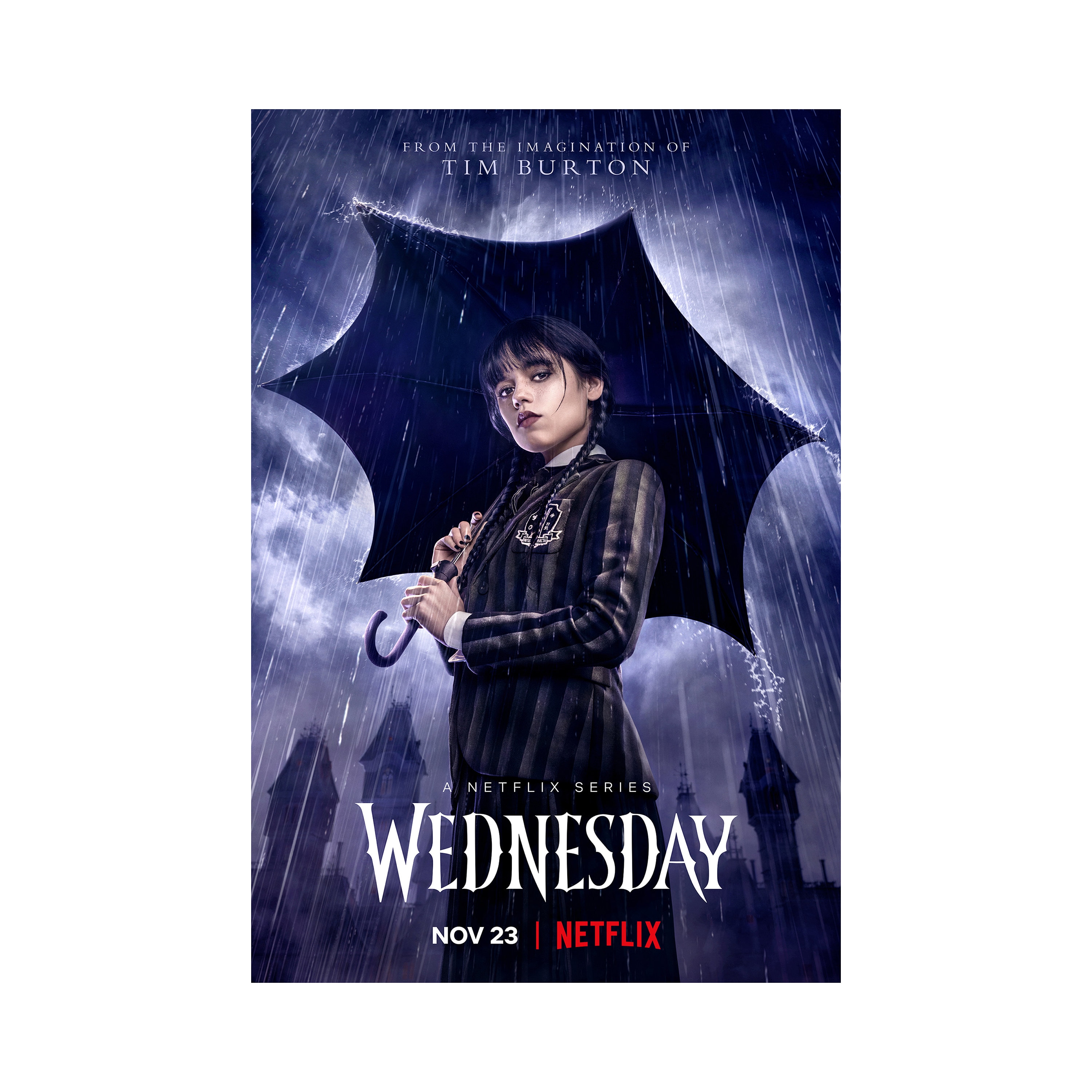 Discover Wednesday Movie Poster TV Series Quality Glossy Poster Jenna Ortega Tim Burton