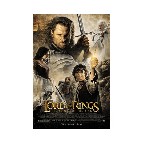 The Lord of the Rings The Return of the King Movie Poster Quality Glossy Print Photo Wall Art Sizes 8x10 11x17 16x20 22x28 24x36 27x40