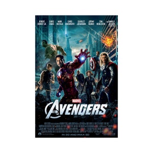 The Avengers Movie Poster Glossy Quality Photo Wall Art Print Marvel Robert Downey Jr. Chris Evans 8x10 11x17 16x20 22x28 24x36 27x40