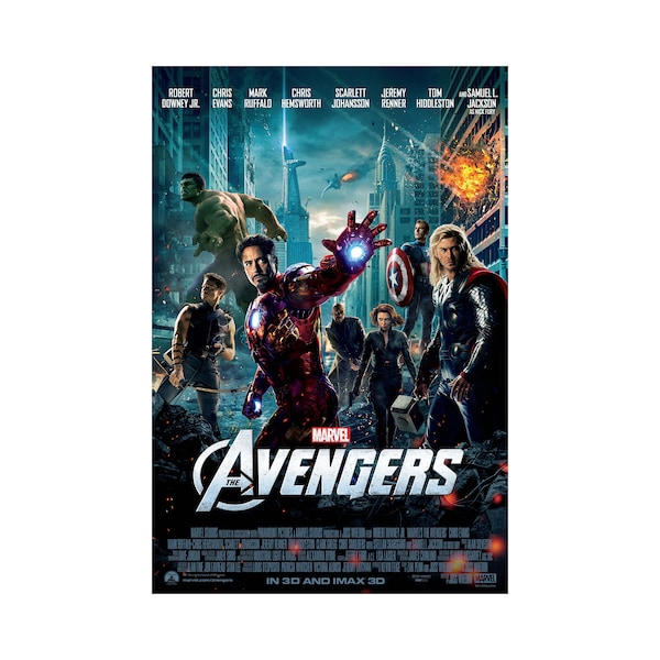 The Avengers Movie Poster Glossy Quality Photo Wall Art Print Marvel Robert Downey Jr. Chris Evans 8x10 11x17 16x20 22x28 24x36 27x40