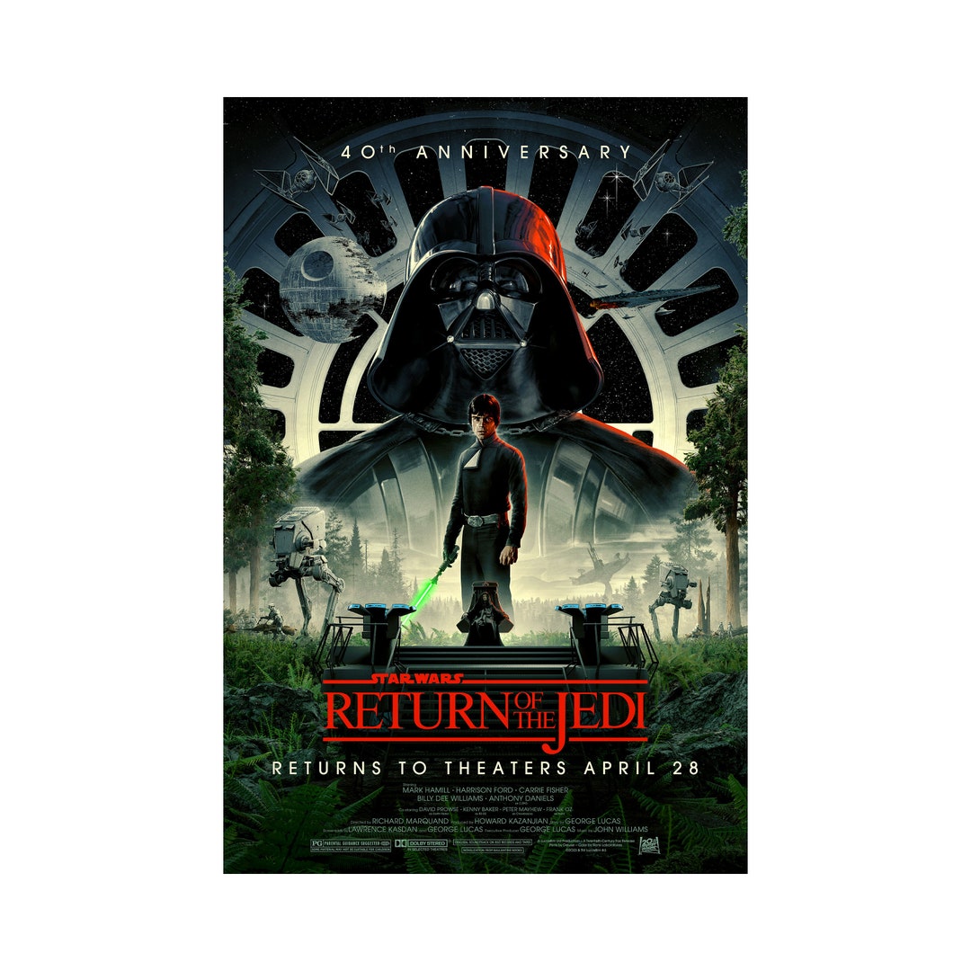 STAR WARS RETURN OF THE JEDI ポスター Star Wars Return of the Jedi 40th Anniversary Movie Poster