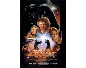 Star Wars Episode III Revenge of the Sith Movie Poster Quality Glossy Print Photo Art George Lucas Size 8x10 11x17 16x20 22x28 24x36 27x40