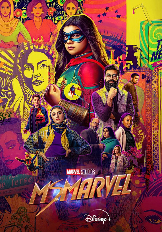 Ms. Marvel Movie Poster TV Series Quality Glossy Print Photo Wall Art Iman  Vellani Sizes 8x10 11x17 16x20 22x28 24x36 27x40 1 -  Israel