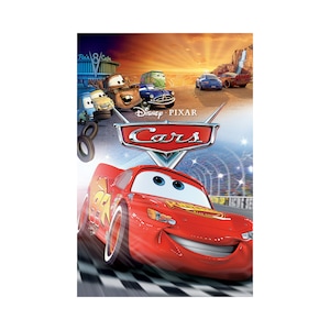 Coches Cartel de la película Brillante Calidad Foto Pared Arte Imprimir Owen Wilson Paul Newman Tamaños Disney Pixar 8x10 11x17 16x20 22x28 24x36 27x40