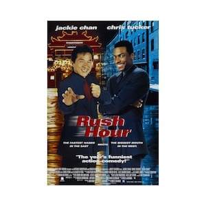 Rush Hour Movie Poster Quality Glossy Print Photo Wall Art Jackie Chan Chris Tucker Sizes 8x10 11x17 16x20 22x28 24x36 27x40