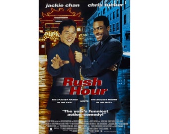 Rush Hour Movie Poster Quality Glossy Print Photo Wall Art Jackie Chan Chris Tucker Sizes 8x10 11x17 16x20 22x28 24x36 27x40