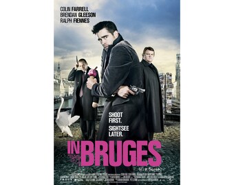 In Bruges Movie Poster Quality Glossy Print Photo Wall Art Stars Colin Farrell Brendan Gleeson Sizes 8x10 11x17 16x20 22x28 24x36 27x40