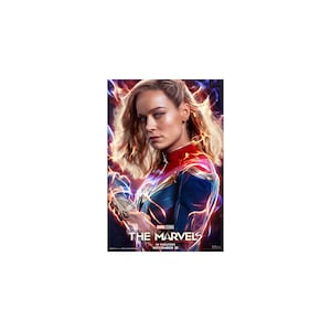 The Marvels Movie Poster Quality Glossy Print Photo Art Brie Larson Teyonah Parris Iman Vellani Sizes 8x10 11x17 16x20 22x28 24x36 27x40 #2