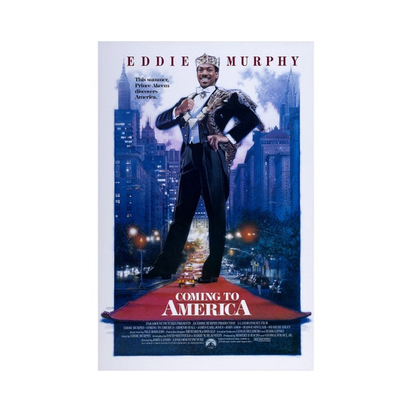 Coming to America Movie Poster High Quality Glossy Print Photo Art Eddie Murphy Arsenio Hall Sizes 8x10 11x17 16x20 22x28 24x36 27x40 #1