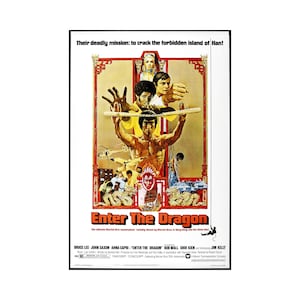 Enter the Dragon Movie Poster Glossy High Quality Print Photo Wall Art Bruce Lee Sizes 8x10 11x17 16x20 22x28 24x36 27x40 #1
