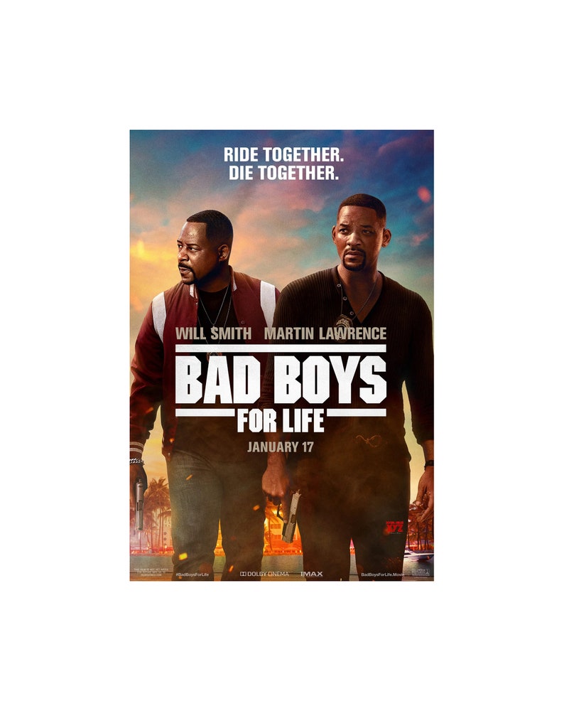 Bad Boys for Life Movie Poster Glossy High Quality Print Photo Will Smith Martin Lawrence Hudgens Size 8x10 11x17 16x20 22x28 24x36 27x40 1 image 1