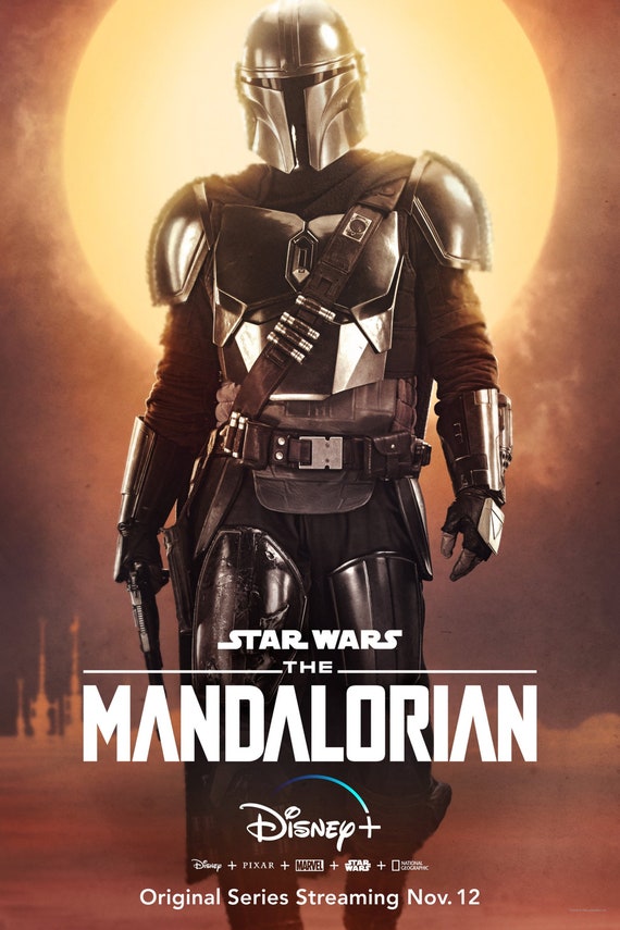 The Mandalorian Star Wars TV Movie Poster Quality Glossy Print Photo Art  Pedro Pascal Baby Yoda Sizes 8x10 11x17 16x20 22x28 24x36 27x40 2 