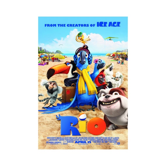 Rio Movie Poster Quality Glossy Print Photo Art Jesse Etsy Rio Movie Poster Quality Glossy Print Photo Art Jesse Etsy