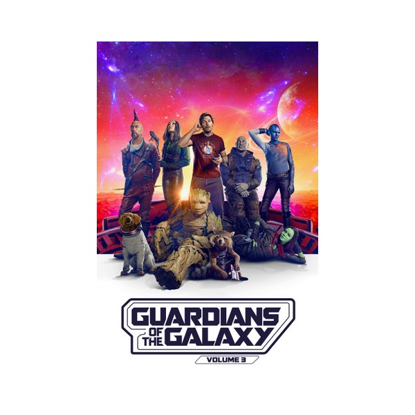 Guardians of the Galaxy Vol. 3 Movie Poster Quality Glossy Print Photo Wall Art Chris Pratt Sizes 8x10 11x17 16x20 22x28 24x36 27x40