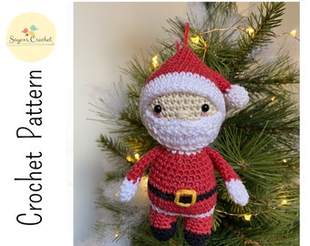 CROCHET PATTERN Santa Claus Amigurumi Ornament