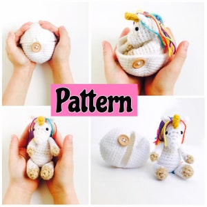 ENGLISH PATTERN Unicorn Hatching Egg