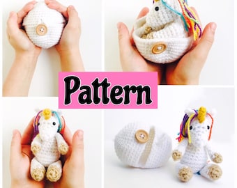 ENGLISH PATTERN Unicorn Hatching Egg