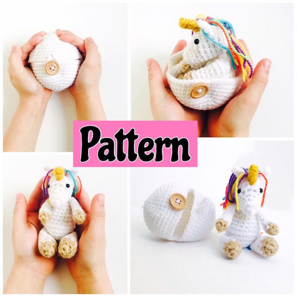 ENGLISH PATTERN Unicorn Hatching Egg