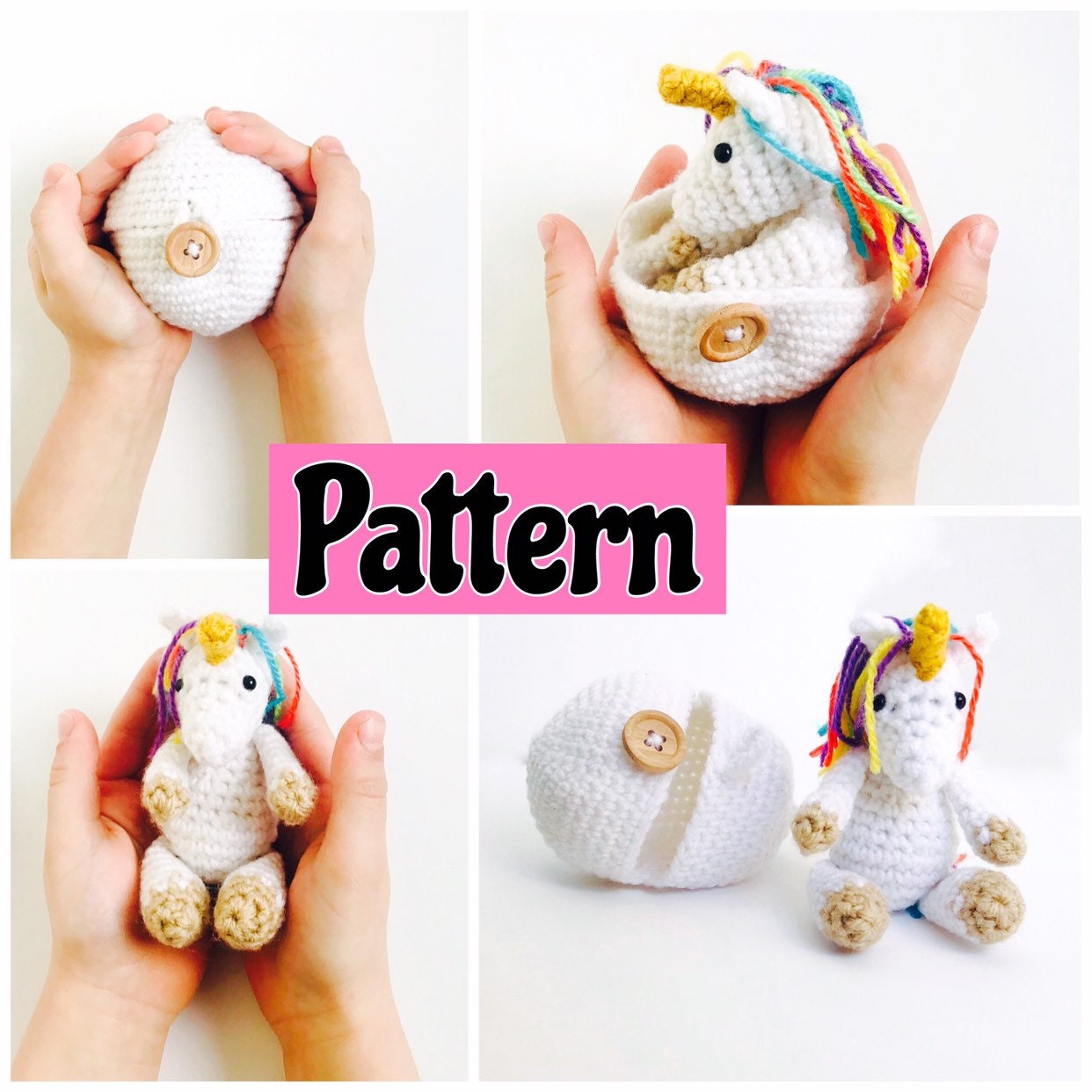 ENGLISH PATTERN Unicorn Hatching Egg