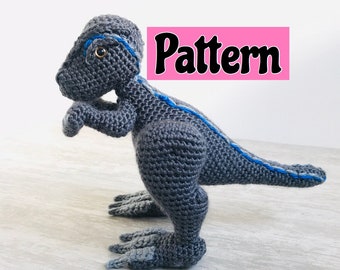 ENGLISH PATTERN Velociraptor dinosaur