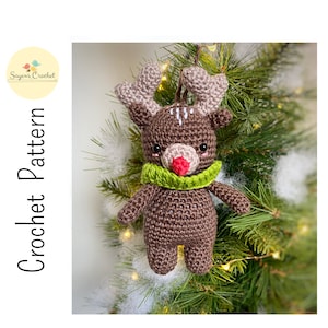 CROCHET PATTERN Reindeer Amigurumi Ornament
