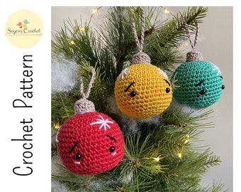 CROCHET PATTERN Christmas Balls Amigurumi Ornament