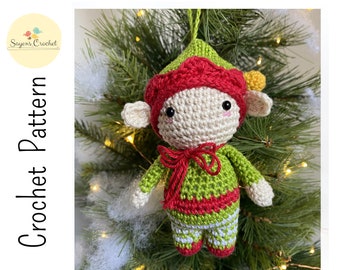 CROCHET PATTERN Elf Amigurumi Ornament