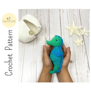 ENGLISH PATTERN Tiki Egg Seahorse