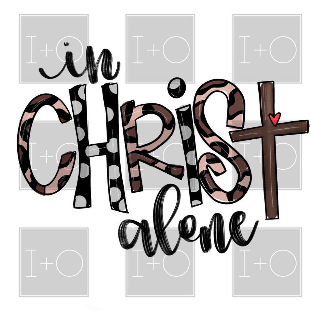 In Christ Alone Watercolor PNG Hand Lettered Faith Printable - Etsy