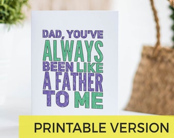 Tarjeta imprimible para papá / Tarjeta divertida para colorear del Día del Padre o Cumpleaños de papá / Colorea tu propia tarjeta para papá / Descarga instantánea