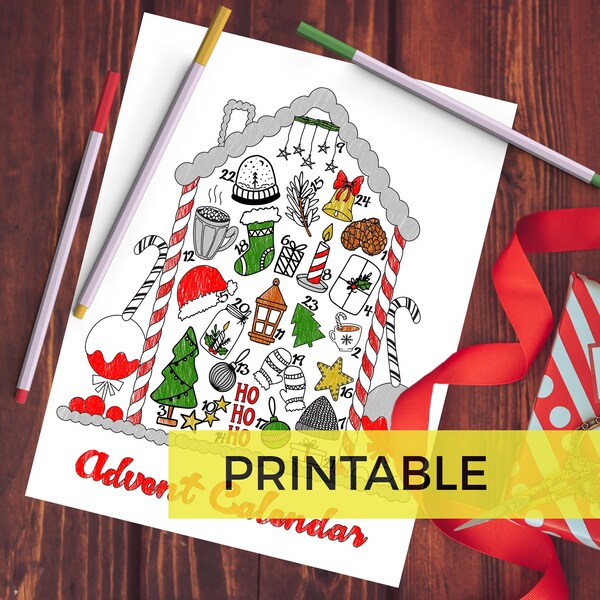Christmas Candy Calendar Etsy