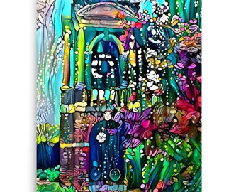 Sweet Briar College Bell Tower Wall Art / 8x10 giclée de ilustración original