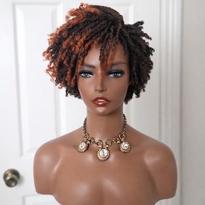Synthetic Short Dreadlock Wig – Texture Afro Faux Locs, Natural Everyday Protective Style