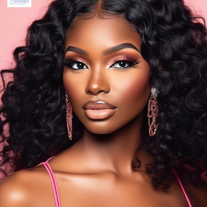 Human Wigs for Black Women Deep Curl Lace Frontal Human Virgin Hair. Curly Human Hair Wig for Women.