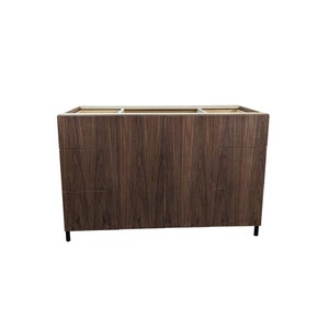 48&quot; Walnut Veneer Bathroom Vanity | Six Drawer | Single Sink | Modern Design | Bathroom Storage | FREE Shipping
