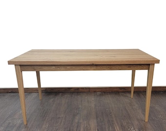 Rustic White Oak Table | Modern | Real Hardwood | FREE Shipping