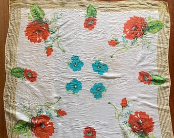 Silk scarf vintage scarf 1950 style