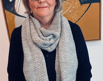 Knitted Scarf Pattern: Natural fibres. Austral Easy Knit (PDF).