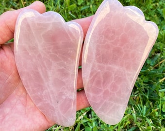 Rose Quartz Gua Sha Tool Claw Heart Massage GuaSha