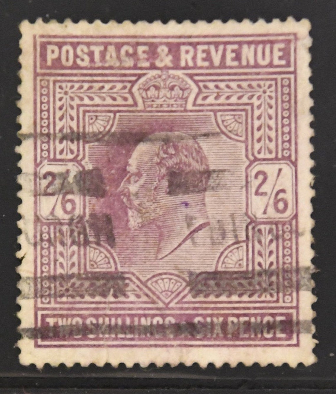 Antique Stamp Great Britain two shilling six pence 1902 Scott Etsy