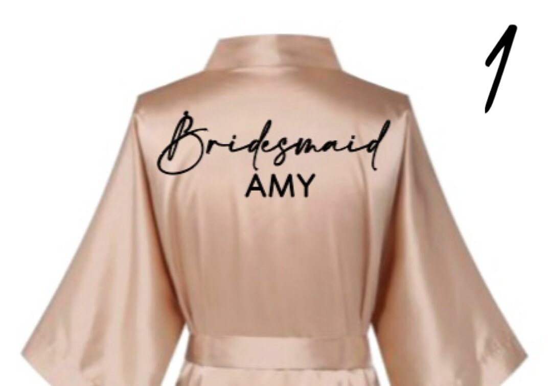 Blogfonts Iron Robe Iron on Decal for Bride, Bridesmaid, Maid of Honour Robes, Jackets. - Etsy